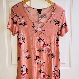 Coral/Pink Floral Dress